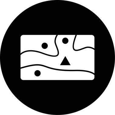 Bir harita simgesinin vektör illüstrasyonu