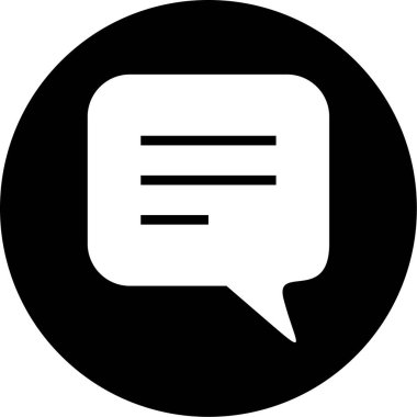 Sohbet balonu simgesi, vektör illüstrasyonu