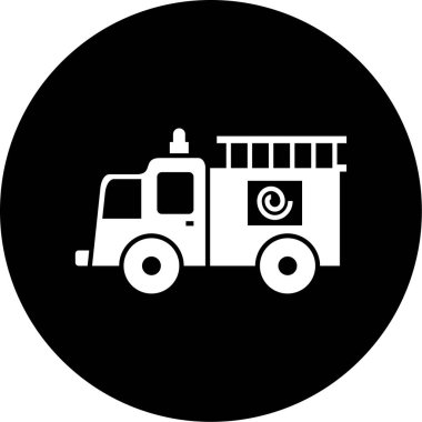 Bir araba simgesinin vektör illüstrasyonu