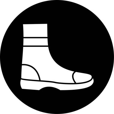 Bir ayakkabı simgesinin vektör illüstrasyonu