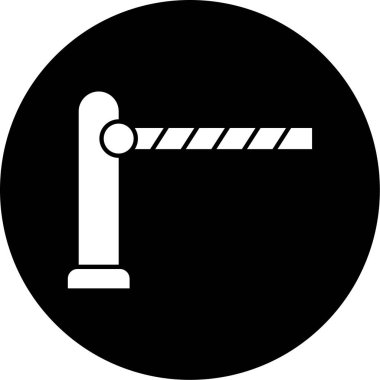 Bir bariyer simgesinin vektör illüstrasyonu