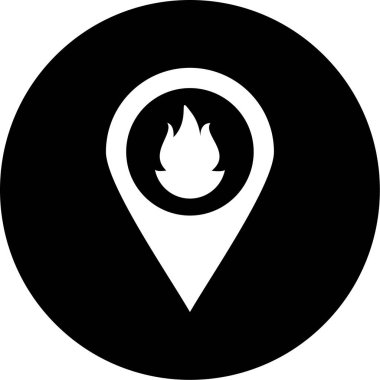 Bir konum simgesinin vektör illüstrasyonu