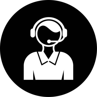 Çağrı merkezi simgesi. vektör illüstrasyonu