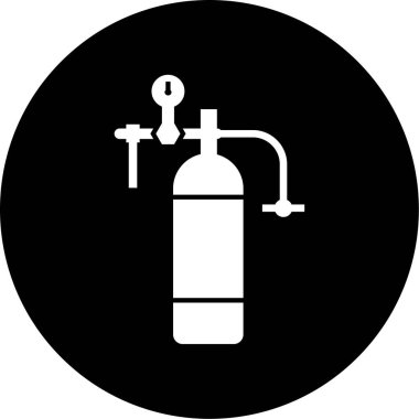 Beyaz arkaplanda izole edilmiş yangın söndürme simgesi