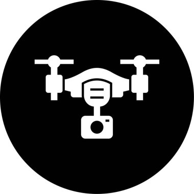 Bir dron simgesinin vektör illüstrasyonu