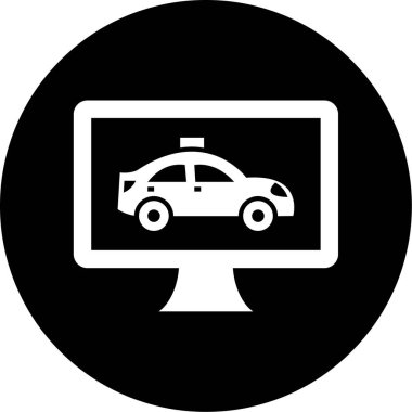 araba simgesi vektör illüstrasyonu