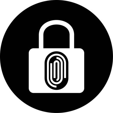 Kilit simgesinin vektör illüstrasyonu