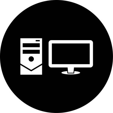 Bilgisayar simgesinin vektör illüstrasyonu