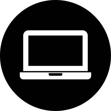 Dizüstü bilgisayar simgesinin vektör çizimi