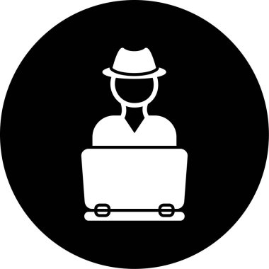 Şapkalı bir adamın vektör çizimi