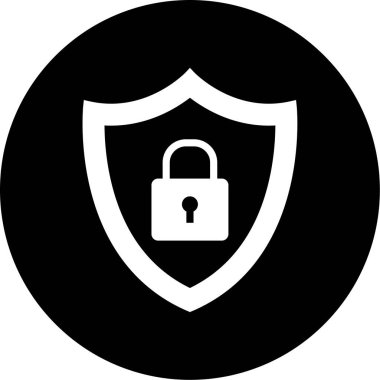 Modern güvenlik simgesinin vektör illüstrasyonu