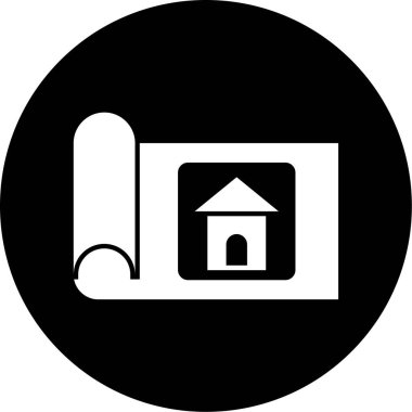 Bir ev simgesinin vektör illüstrasyonu