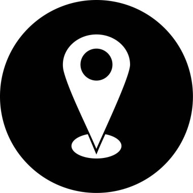 Harita işaretleyici simgesi, vektör illüstrasyonu