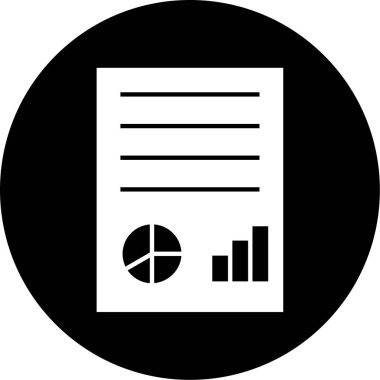 iş raporu simgesi, vektör illüstrasyonu