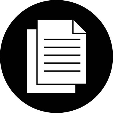 Belge simgesinin vektör illüstrasyonu