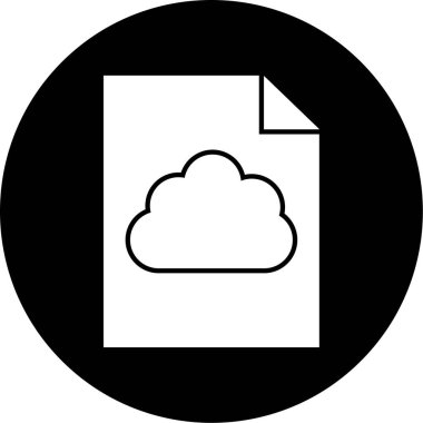 Bulut simgesinin vektör illüstrasyonu