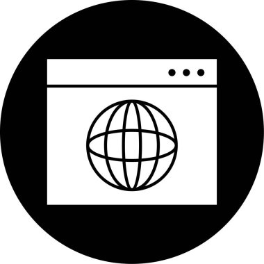 tarayıcı pencere simgesi, vektör illüstrasyonu