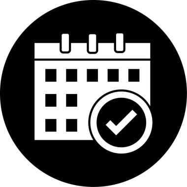 Takvim simgesinin vektör illüstrasyonu