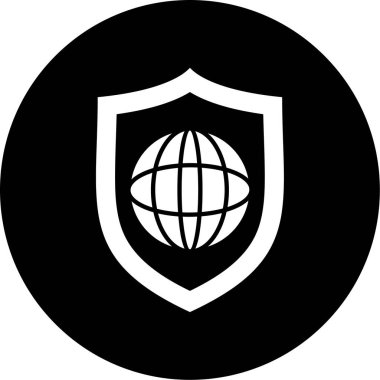 Modern güvenlik simgesinin vektör illüstrasyonu