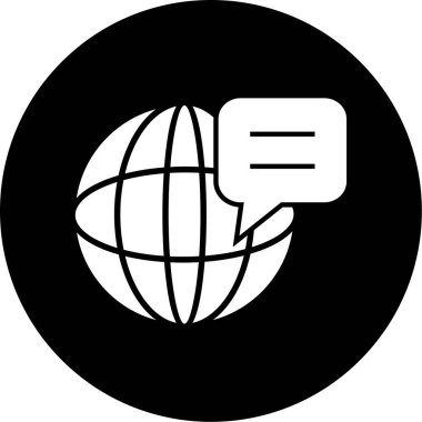 Sohbet simgesinin vektör illüstrasyonu