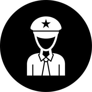 Bir polis memuru simgesinin vektör çizimi
