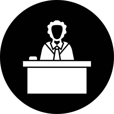 iş adamı simgesi, vektör illüstrasyonu