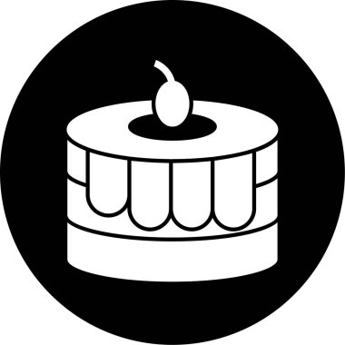 Kek. Web simgesi basit illüstrasyon