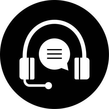 Çağrı merkezi simgesinin vektör illüstrasyonu