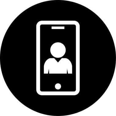 Cep telefonu simgesi, vektör illüstrasyonu