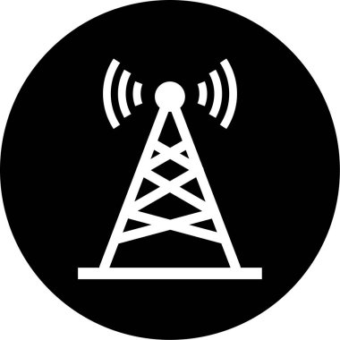 Kablosuz sinyal simgesinin vektör çizimi