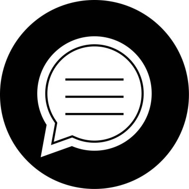 Sohbet simgesi vektör illüstrasyonu