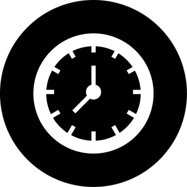 Saat. Web simgesi basit illüstrasyon