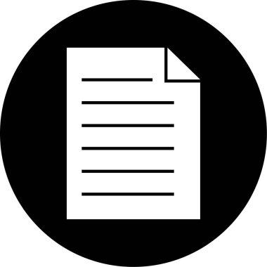 Belge simgesinin vektör illüstrasyonu