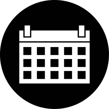 Takvim simgesi vektör illüstrasyonu