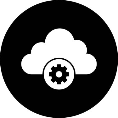 Bulut. Web simgesi basit illüstrasyon