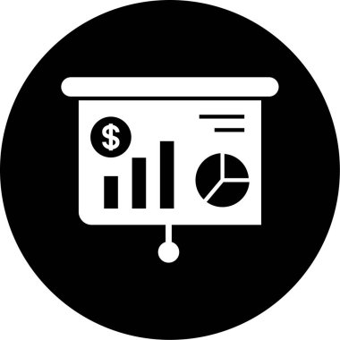 iş grafiği simgesi, vektör illüstrasyonu