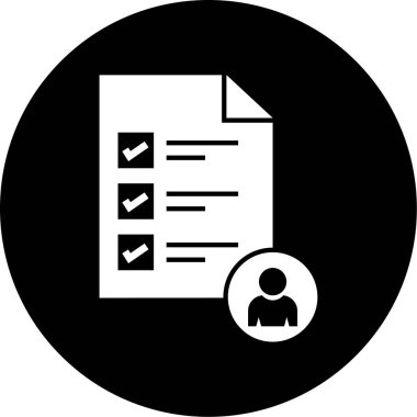 İş ve finans listesi simgesinin vektör illüstrasyonu