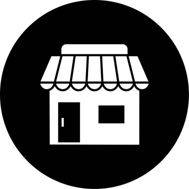 Mağaza simgesinin vektör illüstrasyonu