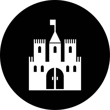 Şato. Web simgesi basit illüstrasyon