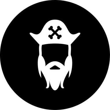 Bir korsan simgesinin vektör çizimi