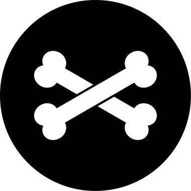 Kemik simgesinin vektör illüstrasyonu