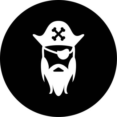 Bir korsan simgesinin vektör çizimi