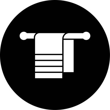 Bir havlu simgesinin vektör illüstrasyonu