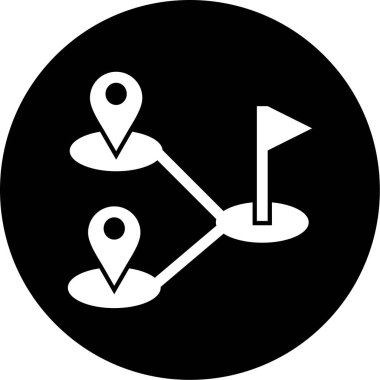 konum simgesi, vektör çizimi