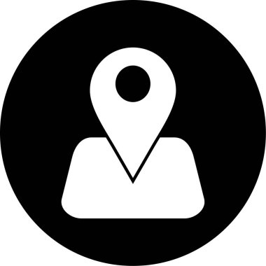 konum simgesi, vektör çizimi