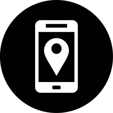 Cep telefonu simgesi, vektör illüstrasyonu