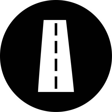 Yol simgesi, vektör illüstrasyonu