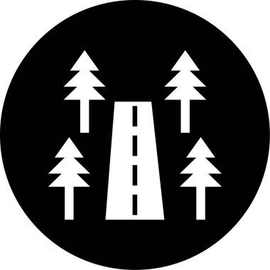 Yol simgesi, vektör illüstrasyonu