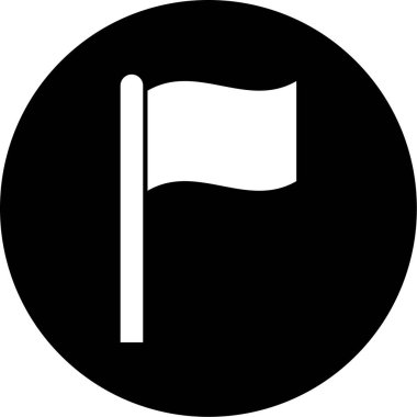 Bir bayrak simgesinin vektör illüstrasyonu