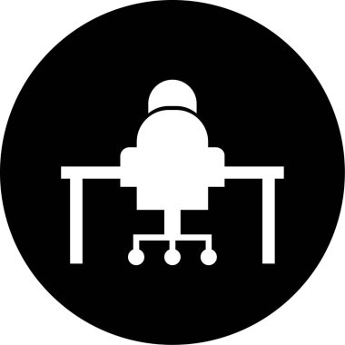 İş ve teknoloji simgesinin vektör illüstrasyonu